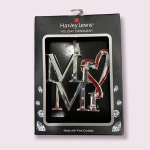 New ! Harvey Lewis 2021 MR. and MR Ornament with Fine Crystals